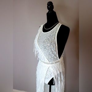Brand New White embellished gown